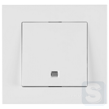 Вимикач одноклавішний з підсвічуванням Arvia Electric KAREN Білий (20 01 1000 201)